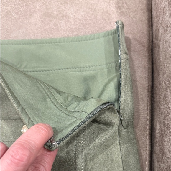 LOFT Sage Green Mini Skirt - Picture 3 of 4